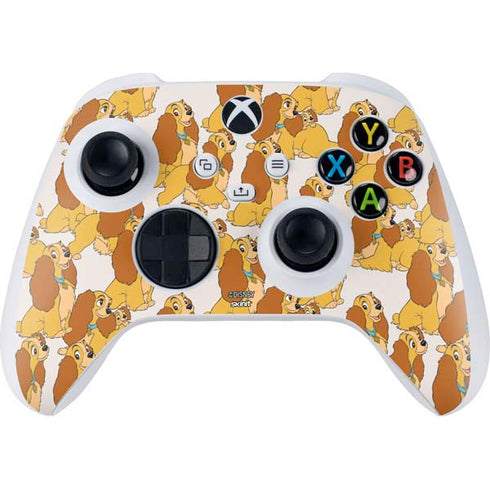 Disney Lady & The Tramp Lady Pattern Xbox Series S Controller Skin